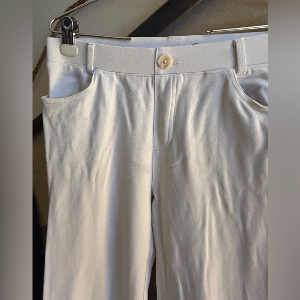 * Betabrand Jeanie Cream Off White Classic Pants SZ Medium 4 Pockets *